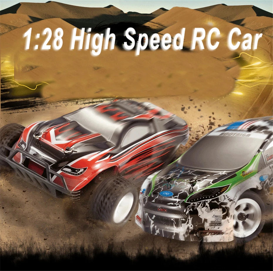 Wltoys-Coche de Control remoto para niños, auto de carreras a Control remoto de 30 KM/H, 1:28 RTR, 2,4G, 4WD, 4 canales, K969/K989