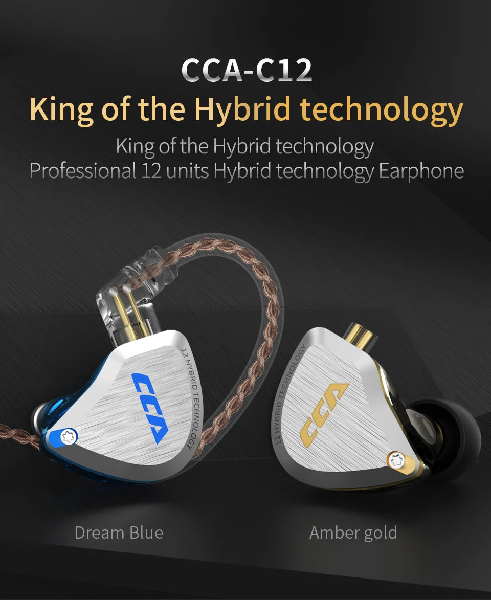 CCA C12 Auriculares Híbridos de Metal HiFi