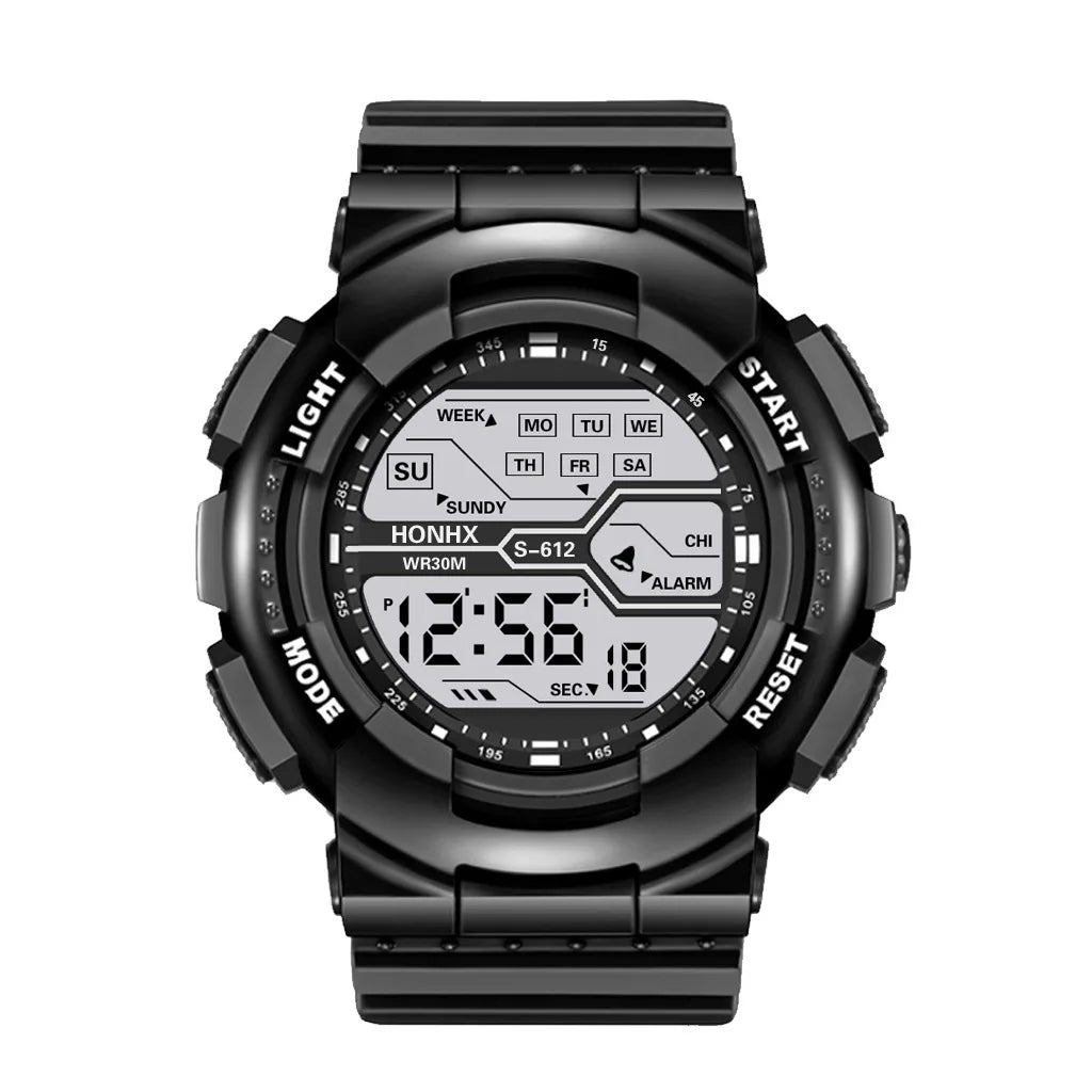 Reloj Digital Deportivo LED Resistente al Agua 30m