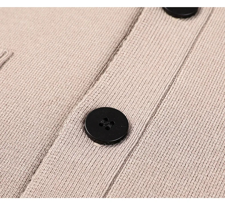 Cárdigan de Punto para Hombre con Cuello en V — Estilo Casual