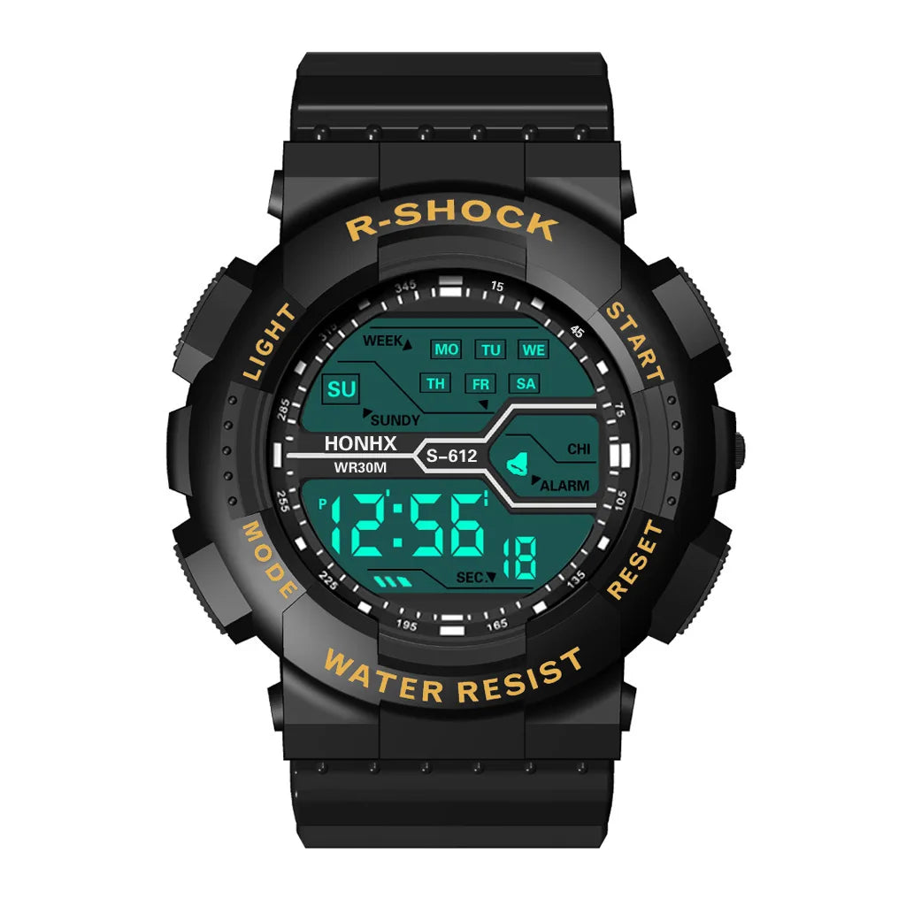 Reloj Digital Deportivo LED Resistente al Agua 30m
