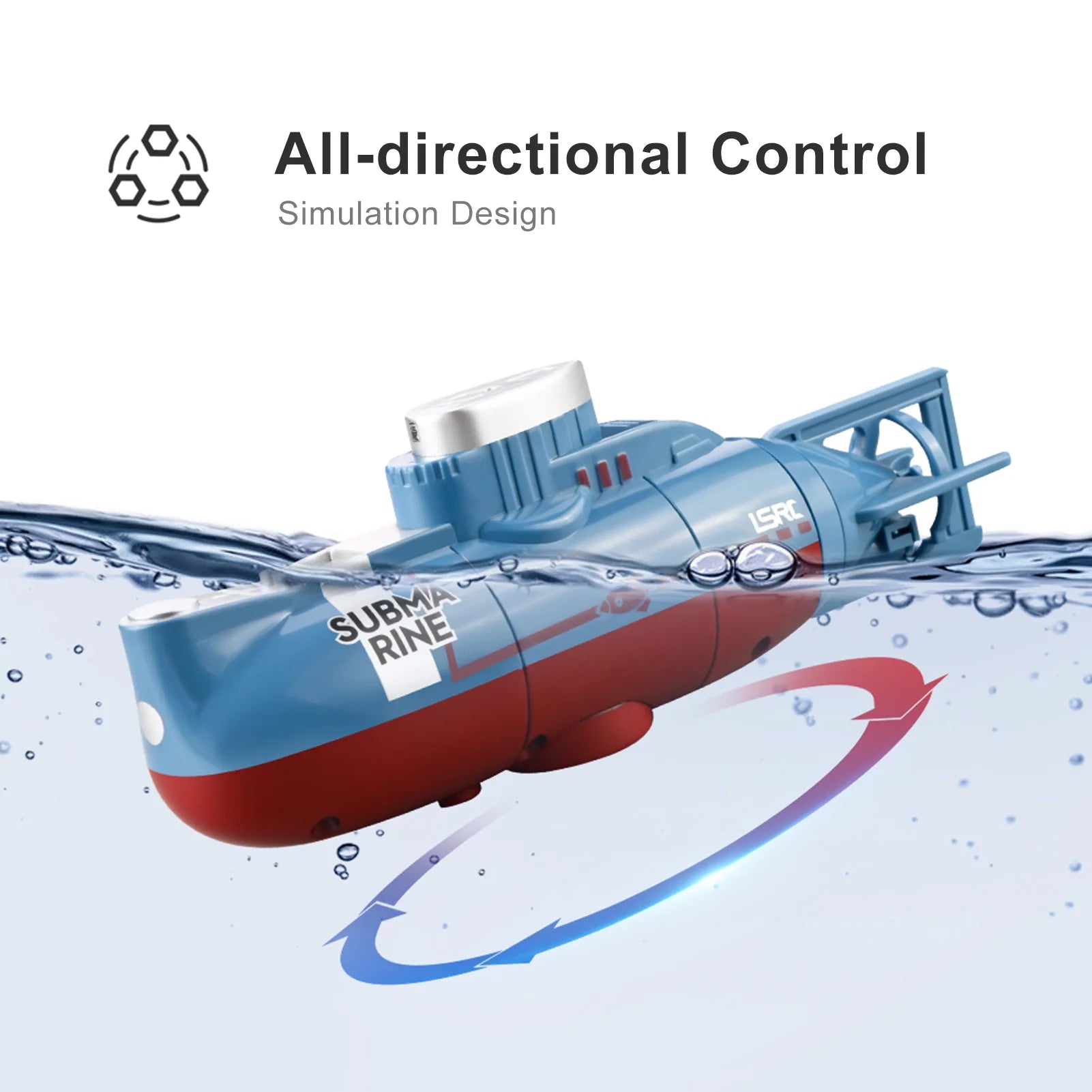 Submarino Teledirigido RC Mini Eléctrico Juguete para Niños