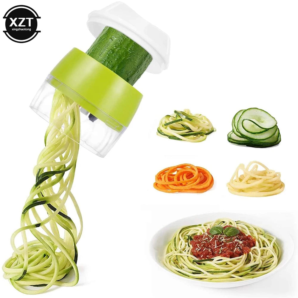 Rebanador de verduras en espiral de mano, cortador en espiral de verduras, Zucchini, Pasta, fideos, fabricante de espaguetis, utensilios de cocina
