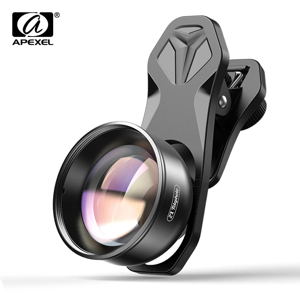 Lente Teleobjetivo APEXEL 2X HD con Filtros CPL y Estrella para iPhone Xiaomi