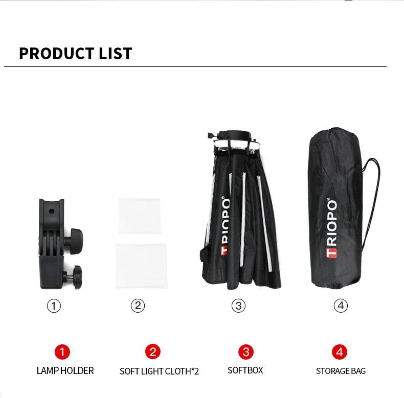 TRIOPO - Caja de Luz Octogonal Tipo Sombrilla KX de 65 cm, la Más Reciente, para Flash Godox AD200 V1, Accesorios para Estudio de Fotografía
