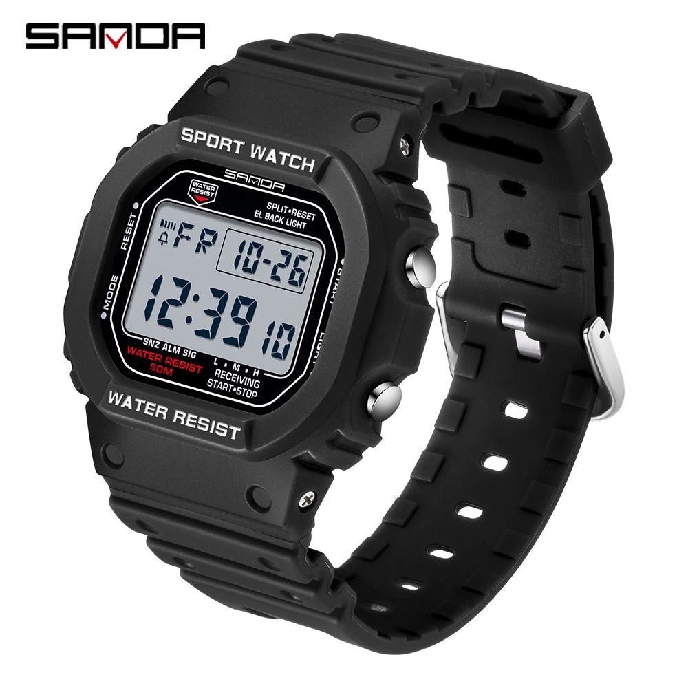 Reloj Digital SANDA 2107 Militar para Hombre, Estilo G Sport LED