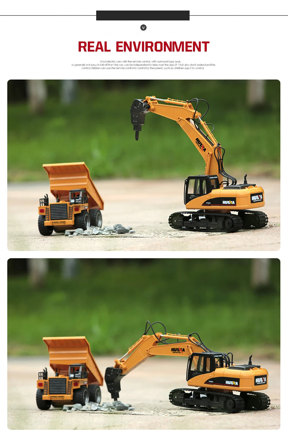 Camión Volquete RC 1:18 Control Remoto 6CH 2.4G Juguete Niños