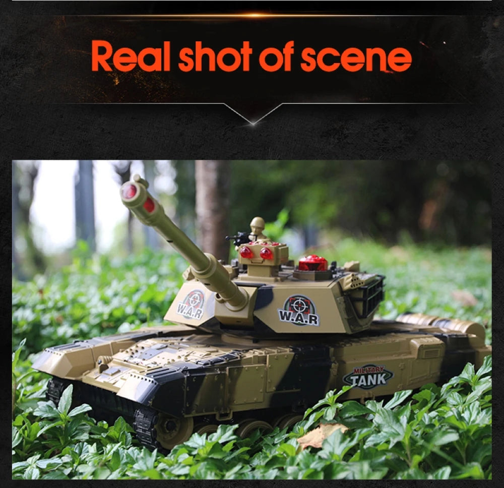 Tanque RC Grande 44cm Control Remoto Simulación Militar