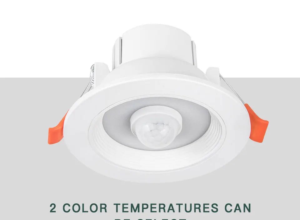 Foco LED Empotrable con Sensor de Movimiento PIR