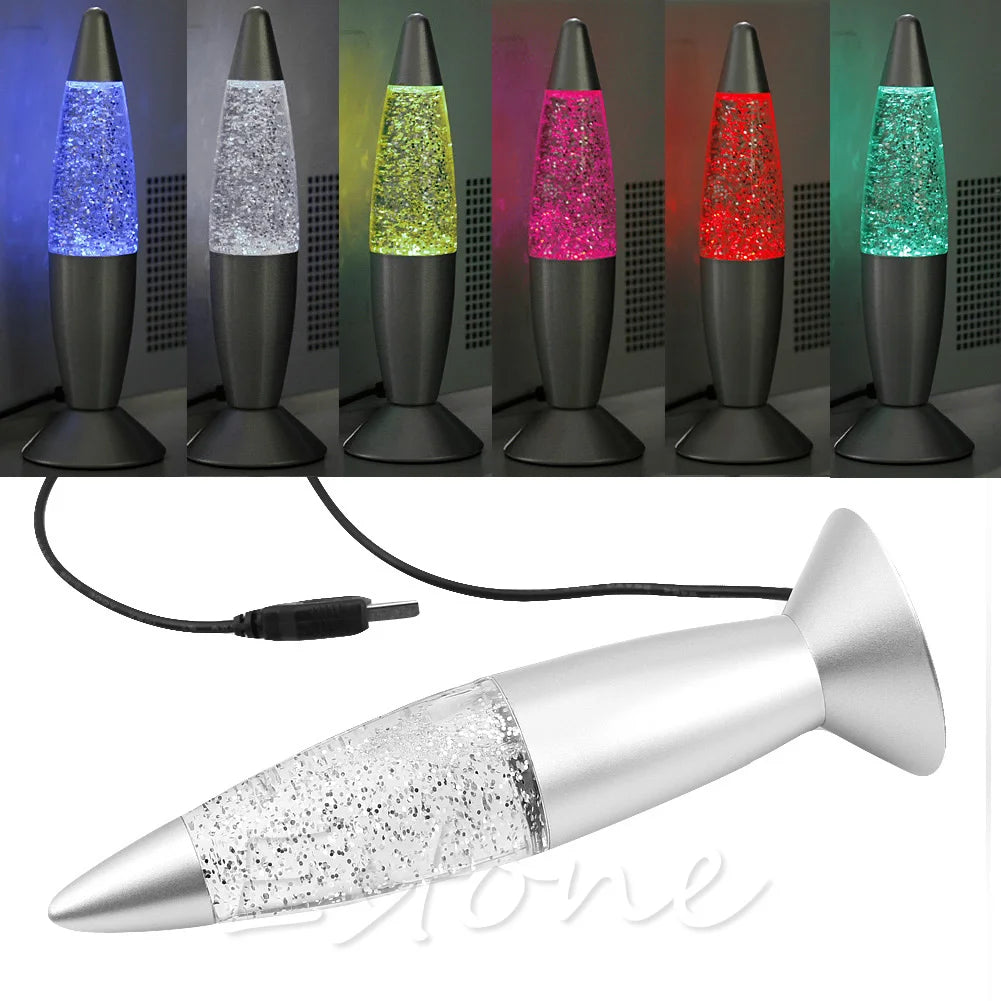 Lámpara de Lava cambiante MultiColor USB, luz LED brillante para decoración de fiesta