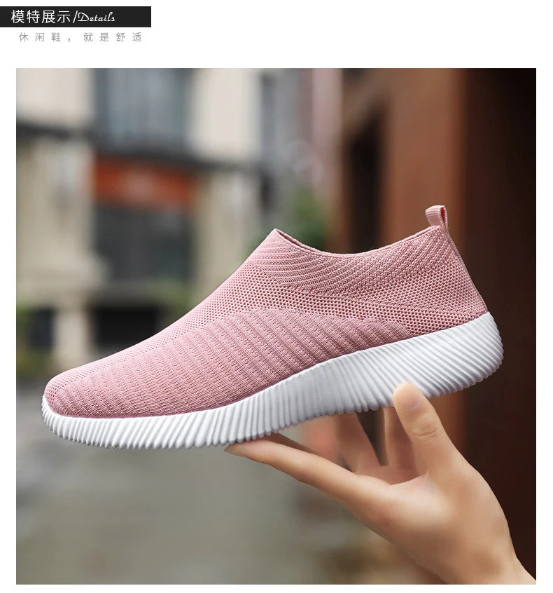Zapatos vulcanizados para mujer, zapatillas de deporte de alta calidad para mujer, zapatos planos sin cordones, mocasines para mujer de talla grande 42, zapatos planos para caminar