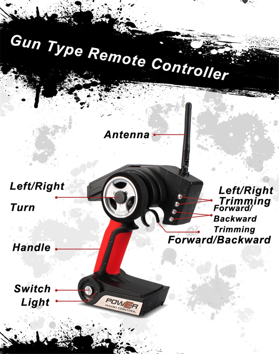Wltoys-Coche de Control remoto para niños, auto de carreras a Control remoto de 30 KM/H, 1:28 RTR, 2,4G, 4WD, 4 canales, K969/K989