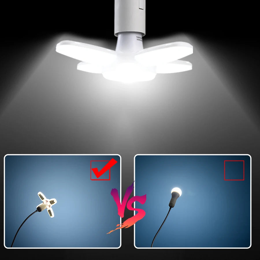 Bombilla LED E27 Plegable para Techo con Control Remoto