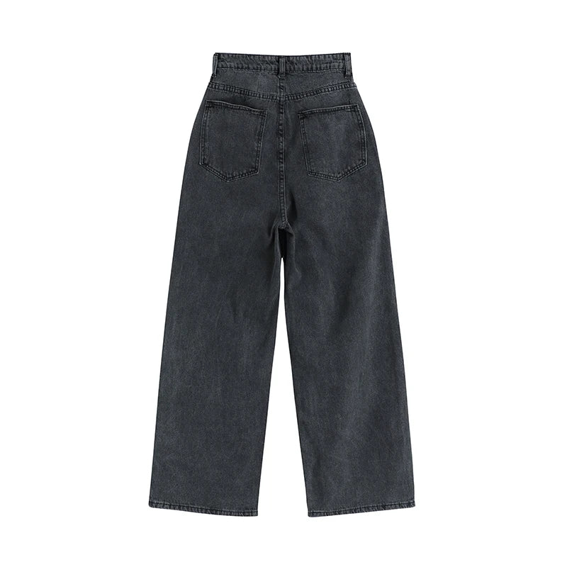 Pantalones Vaqueros Holgados de Pierna Ancha para Mujer, Hip-Hop Informales