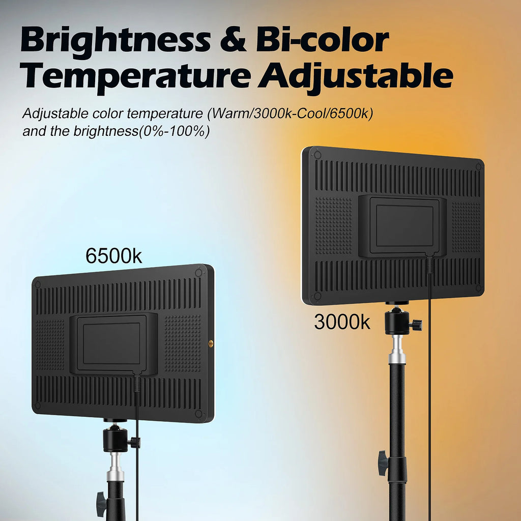 Luces LED para vídeo, iluminación para fotografía de conferencias, luz para Selfie, lámpara de estudio fotográfico con trípode para disparar transmisión en vivo, Zoom TikTok