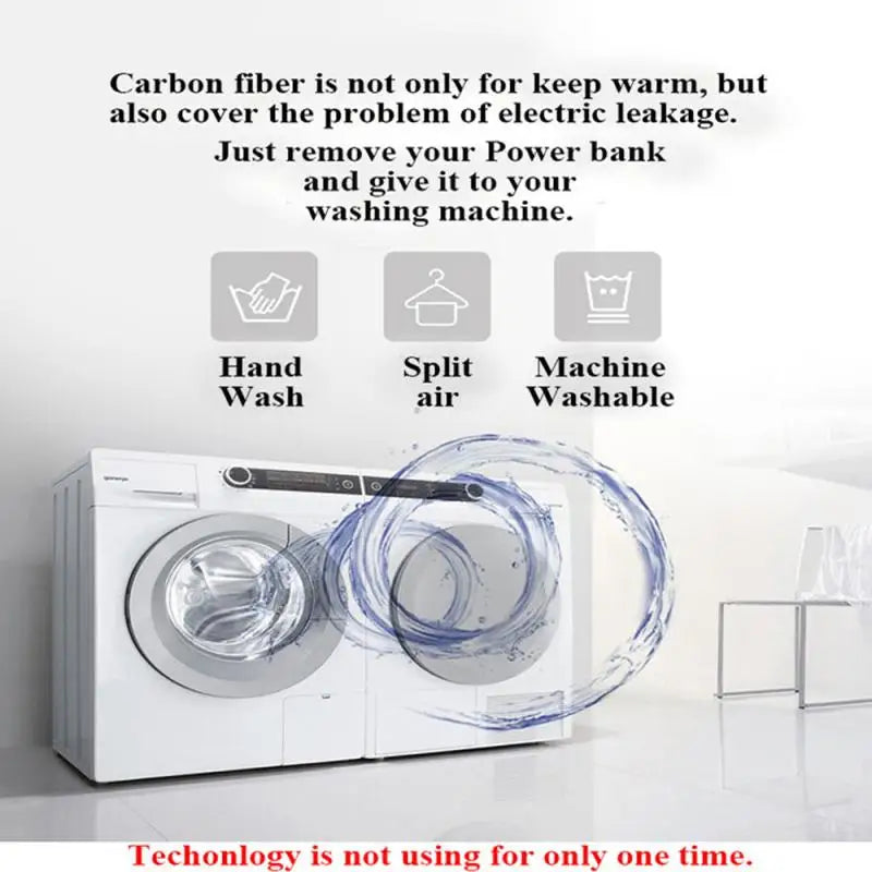 Chaleco calefactor eléctrico USB para hombre, ropa de invierno, para esquí, con almohadilla térmica, interfaz USB, chaleco cálido de invierno