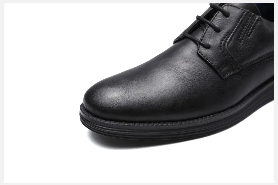 BHKH zapatillas de deporte masculinas Otoño/Invierno traf zapatos casuales de cuero para hombres trabajo de negocios Oficina zapatos de vestir con cordones para hombres talla 47