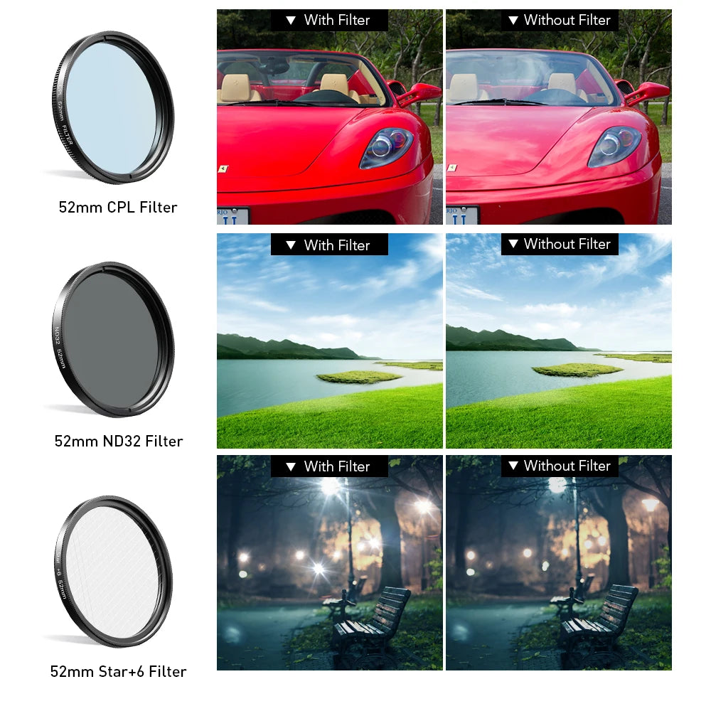 Kit de Lentes de Cámara APEXEL 0.45x para Smartphone y DSLR