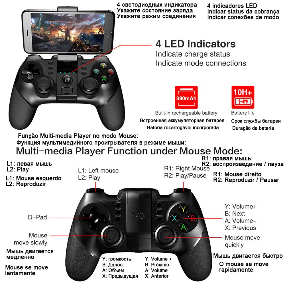 Mando de Control PUBG Bluetooth USB para iPhone Android PC PS4 PS3 Playstation PS 4 3 Nintendo Switch controlador almohadilla de juego móvil