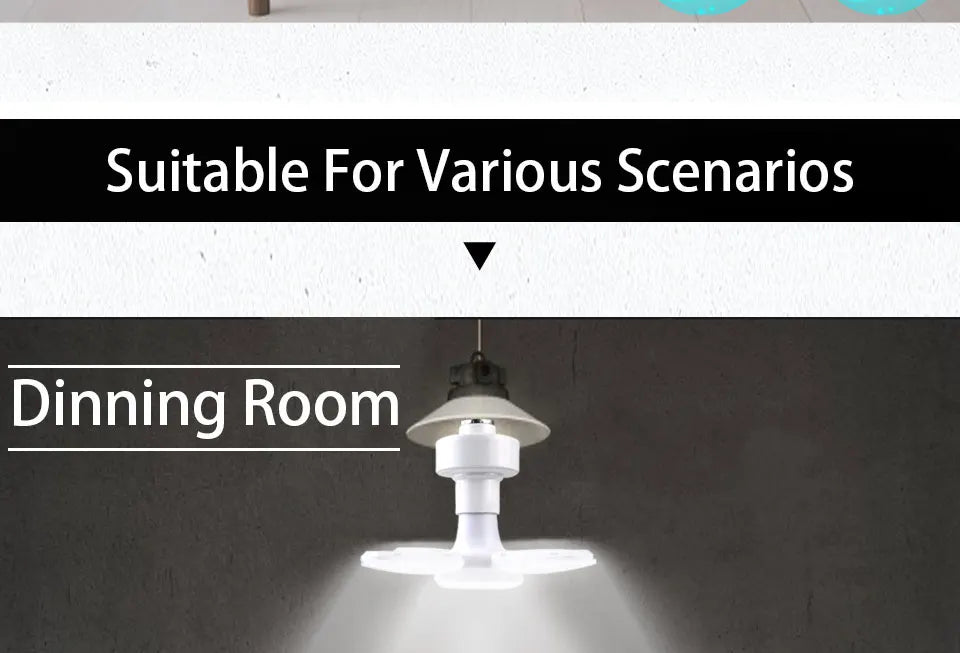 Bombilla LED E27 Plegable para Techo con Control Remoto