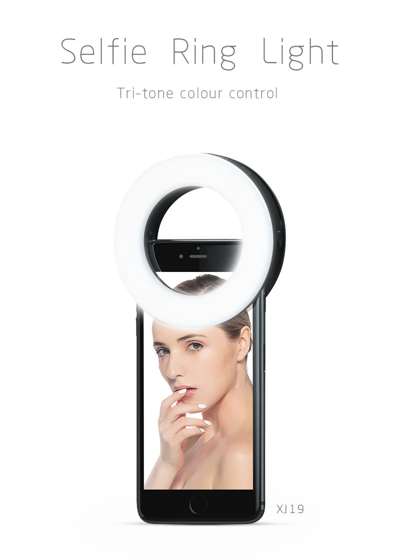 Anillo de luz LED para Selfie, lente para teléfono móvil, lámpara LED para Selfie, anillo para iPhone, Samsung, Xiaomi, teléfono, tableta, luz para Selfie