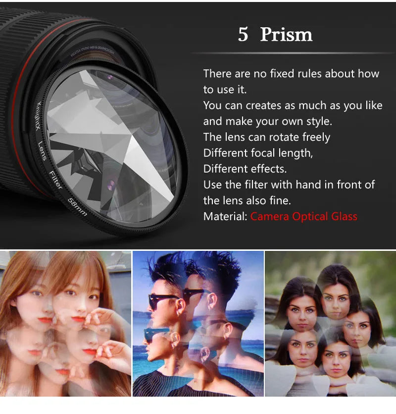 Kit de Lentes y Filtros para Smartphone KnightX 58mm