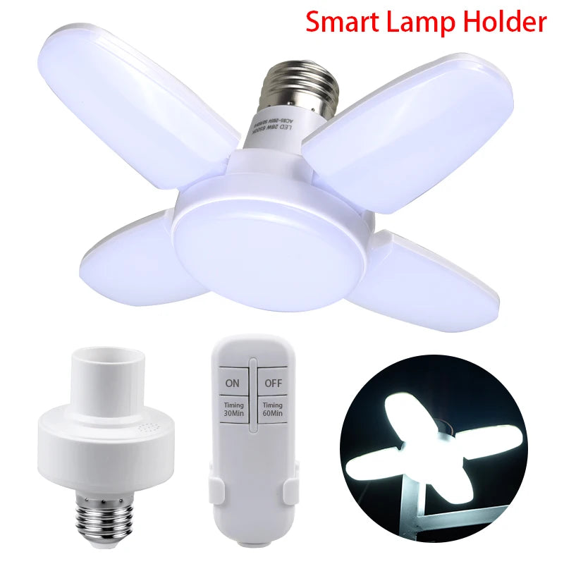 Bombilla LED E27 Plegable para Techo con Control Remoto