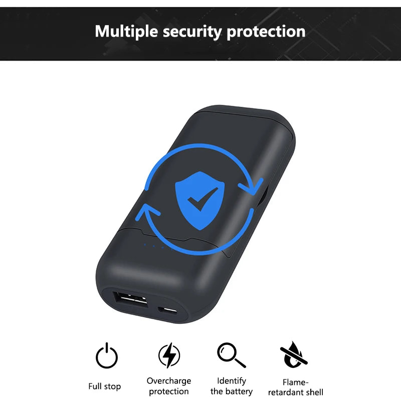 Carcasa power bank 2x18650 USB carga rápida 5V 2A sin soldadura