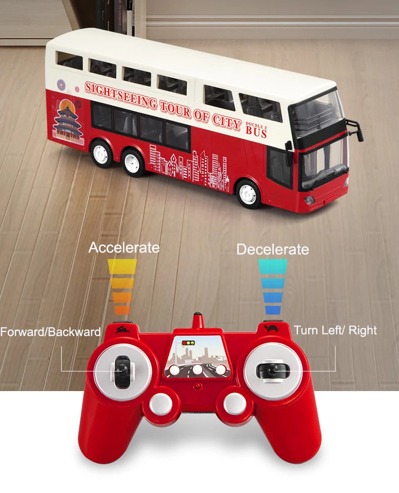 Autobús RC de Dos Pisos Double E E640 con Luces y Sonidos 1:18