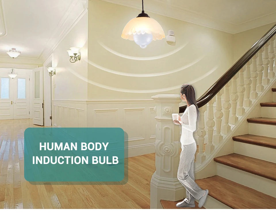 Bombilla LED con Sensor de Movimiento PIR para el Hogar
