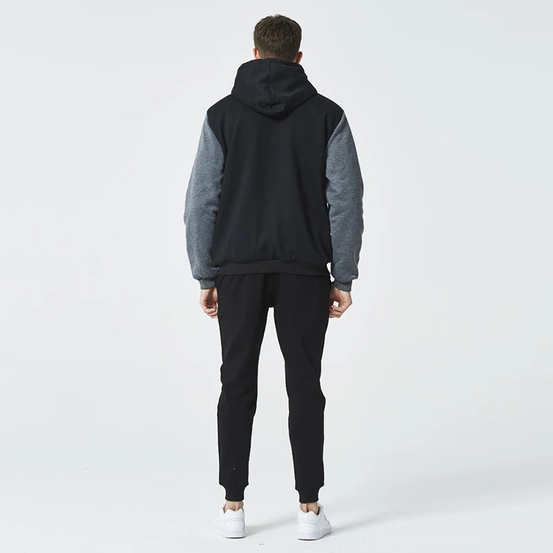 Chaqueta de Invierno con Capucha para Hombre - Camuflaje Forro Polar