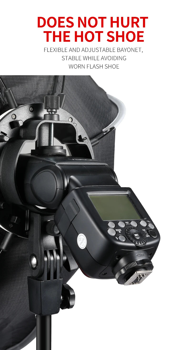 TRIOPO - Caja de Luz Octogonal Tipo Sombrilla KX de 65 cm, la Más Reciente, para Flash Godox AD200 V1, Accesorios para Estudio de Fotografía