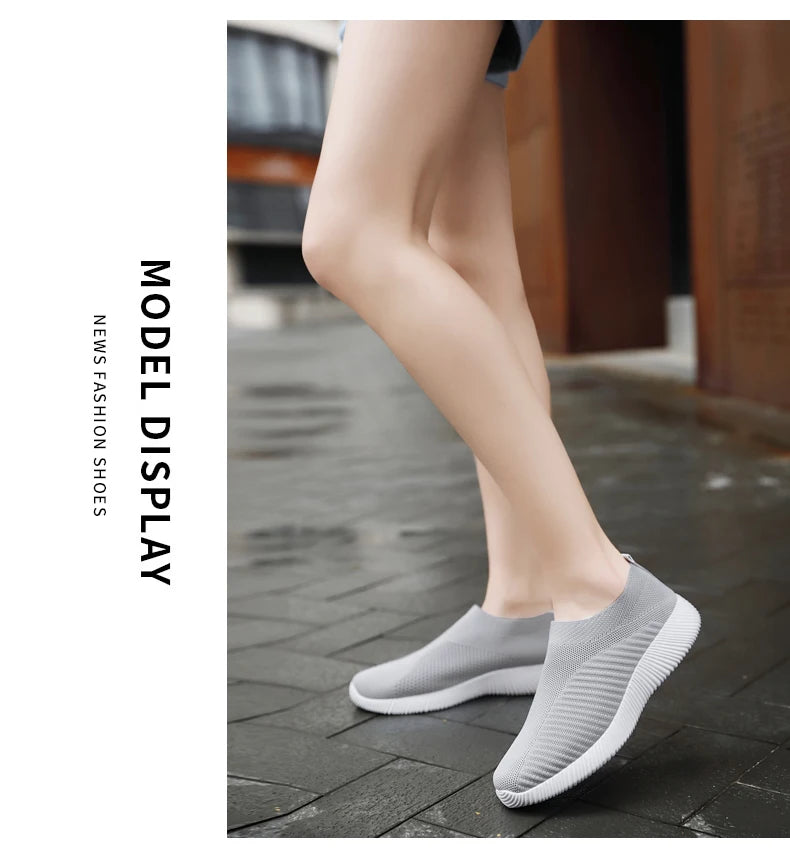 Zapatos vulcanizados para mujer, zapatillas de deporte de alta calidad para mujer, zapatos planos sin cordones, mocasines para mujer de talla grande 42, zapatos planos para caminar