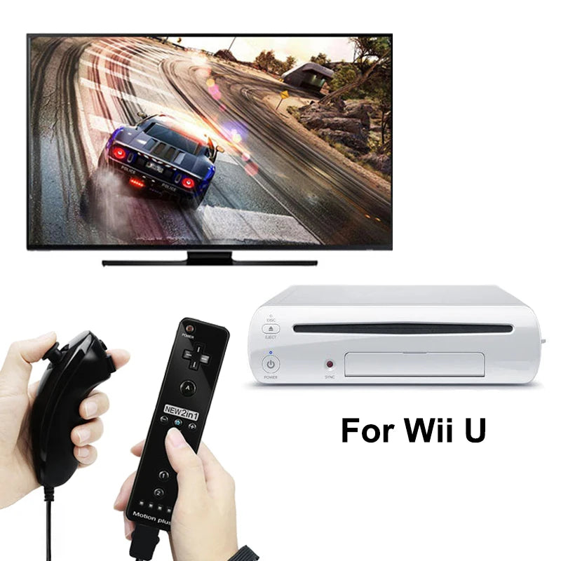 Control Remoto Inalámbrico con Motion Plus para Nintendo Wii y Wii U