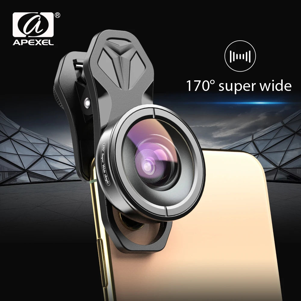 Lente Gran Angular 170° HD APEXEL para Teléfono Móvil y Smartphones