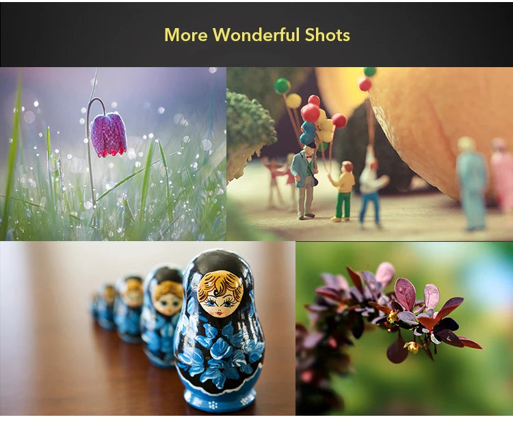 Lente Macro 4K HD 100mm APEXEL con Filtro CPL para Smartphones