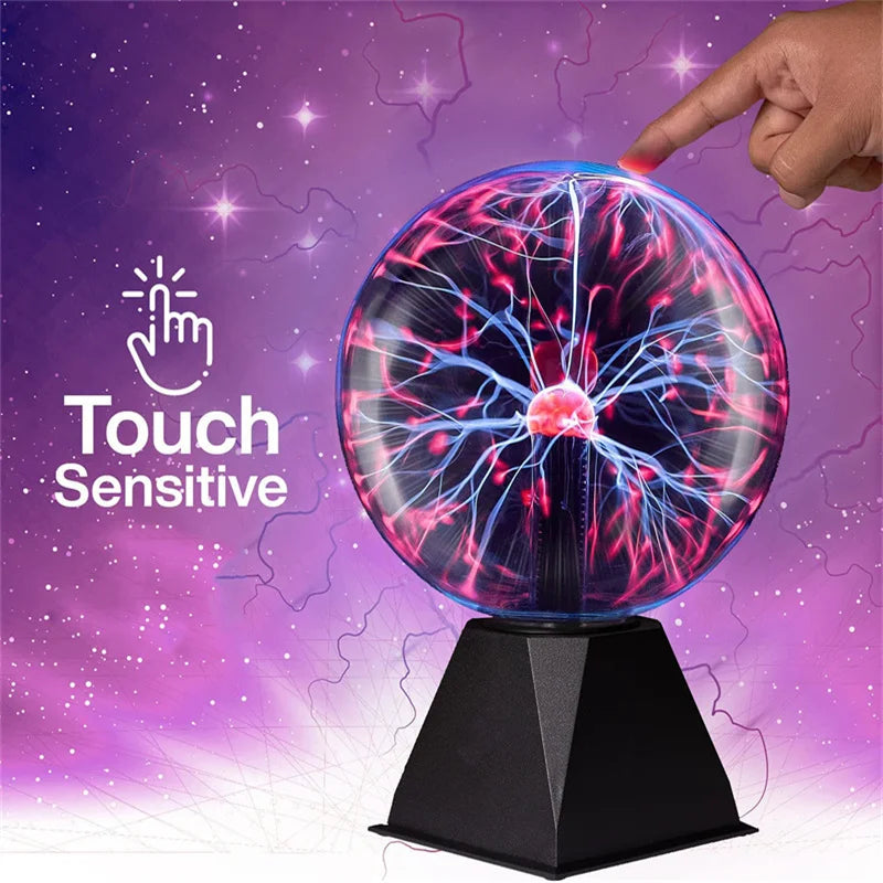 Lámpara bola de plasma táctil LED decorativa para dormitorio y fiestas