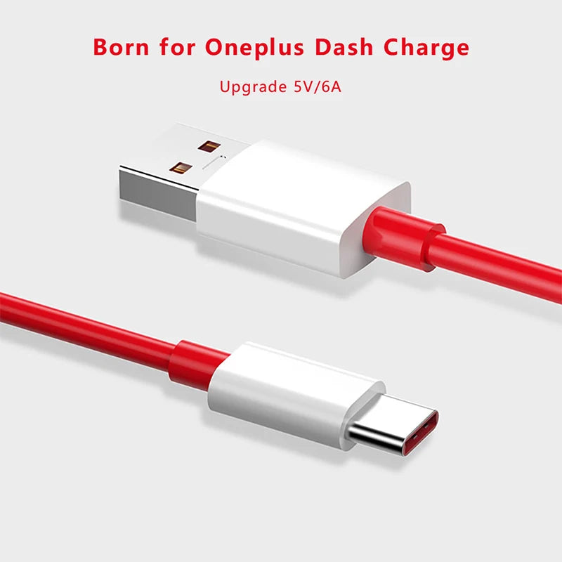 Cable de Carga Rápida 6A USB-C para OnePlus Warp/Dash