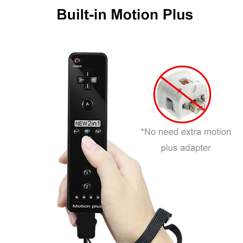 Control Remoto Inalámbrico con Motion Plus para Nintendo Wii y Wii U