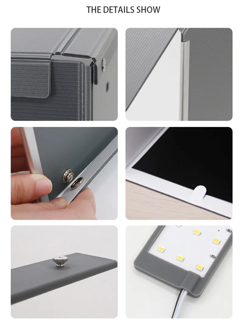 SANOTO 2 luz Led plegable foto caja de luz sala de fotografía estudio fotográfico Softbox fotografía mini estudio kit de disparo de mesa