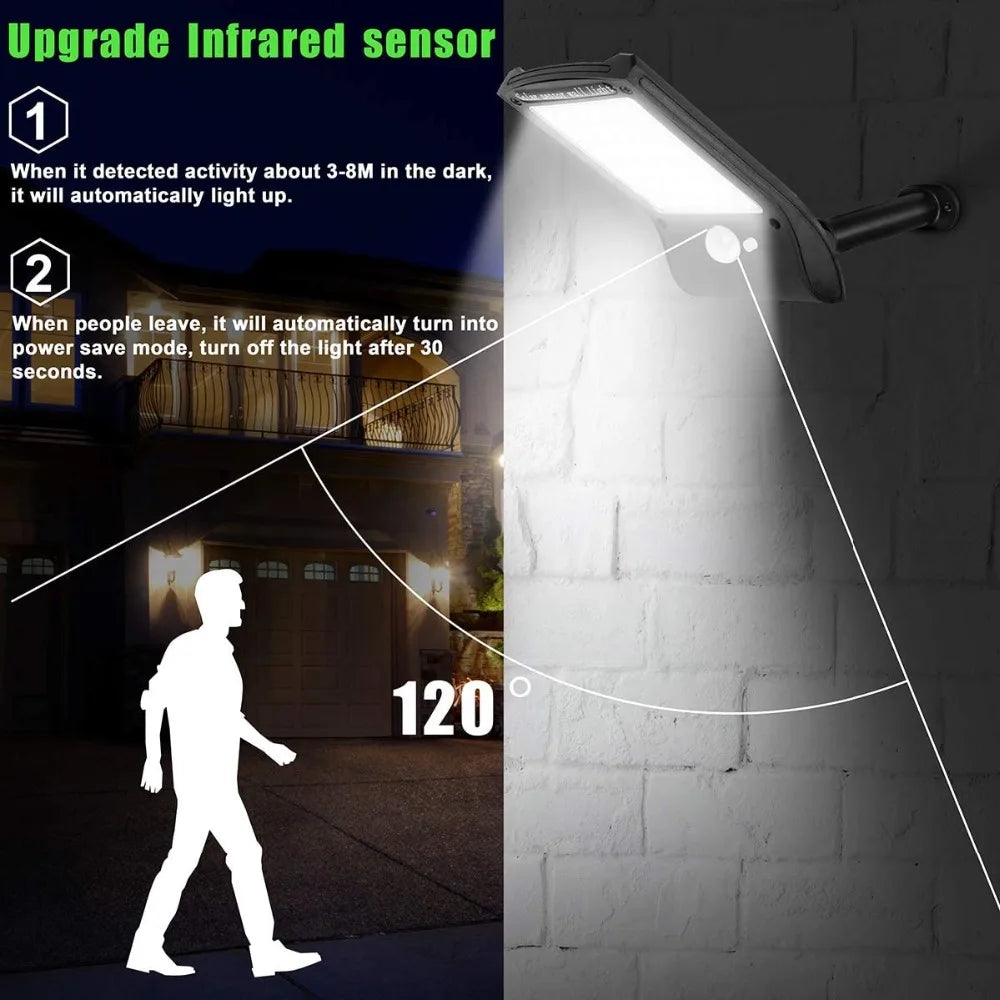 Lámpara Solar LED para Exterior con Sensor de Movimiento 36 LED