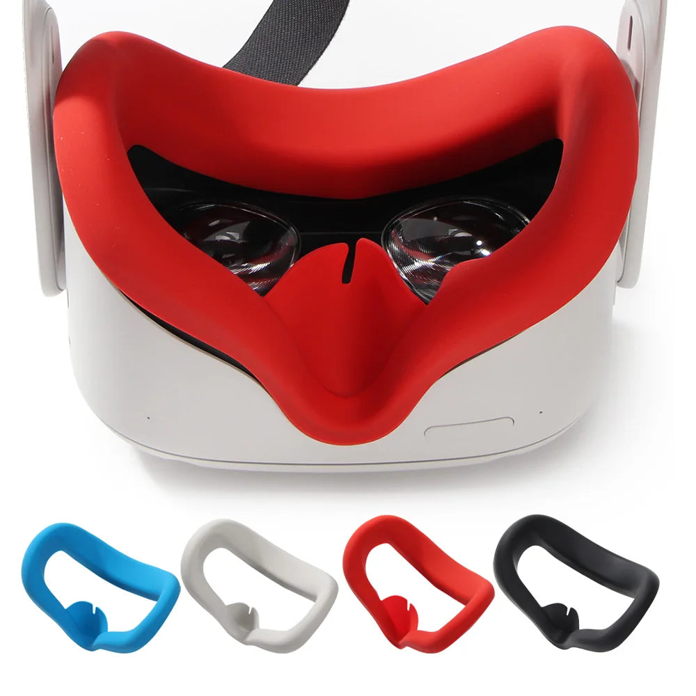 Cubierta de máscara de silicona VR, almohadilla facial, almohadilla protectora para ojos para Oculus Quest 2, accesorios para dispositivos VR