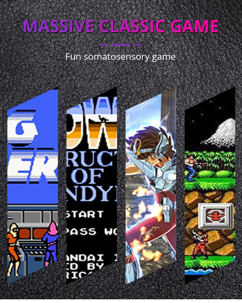 Consola de videojuegos Retro, consola de TV con salida AV, 500 juegos clásicos integrados, mando Dual para FC/ N ES