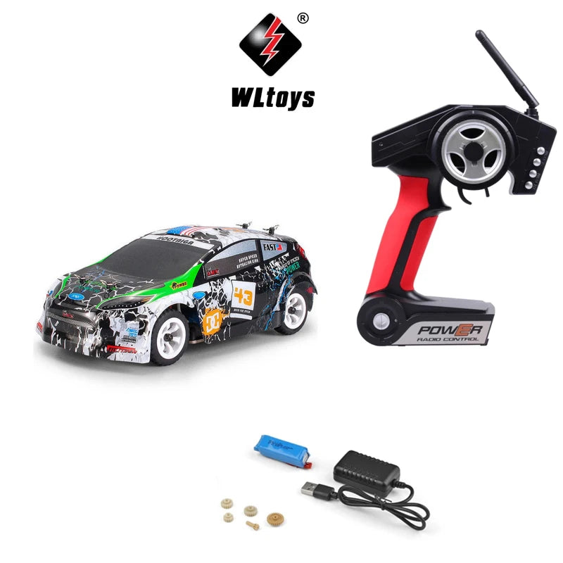 Wltoys-Coche de Control remoto para niños, auto de carreras a Control remoto de 30 KM/H, 1:28 RTR, 2,4G, 4WD, 4 canales, K969/K989