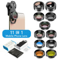 Kit de Lentes para Smartphone APEXEL 11 en 1 con Filtros
