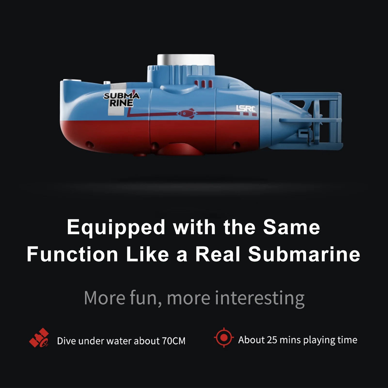 Submarino Teledirigido RC Mini Eléctrico Juguete para Niños