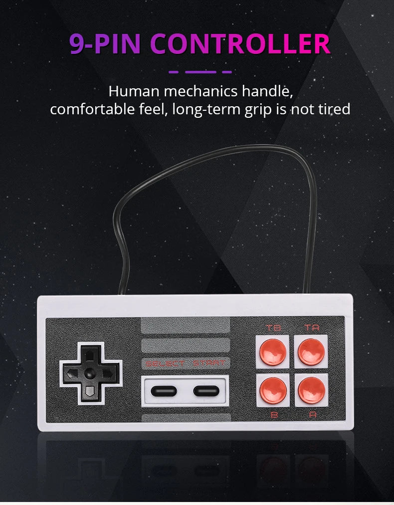 Consola de videojuegos Retro, consola de TV con salida AV, 500 juegos clásicos integrados, mando Dual para FC/ N ES