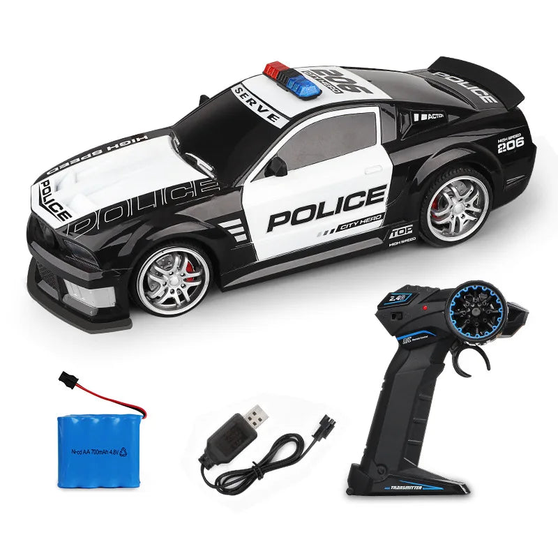Auto RC Policía 1:12 Control Remoto 2.4G Alta Velocidad