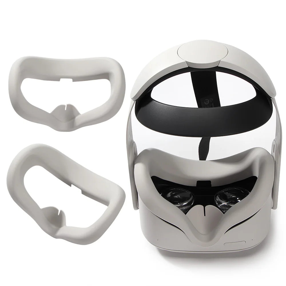 Cubierta de máscara de silicona VR, almohadilla facial, almohadilla protectora para ojos para Oculus Quest 2, accesorios para dispositivos VR
