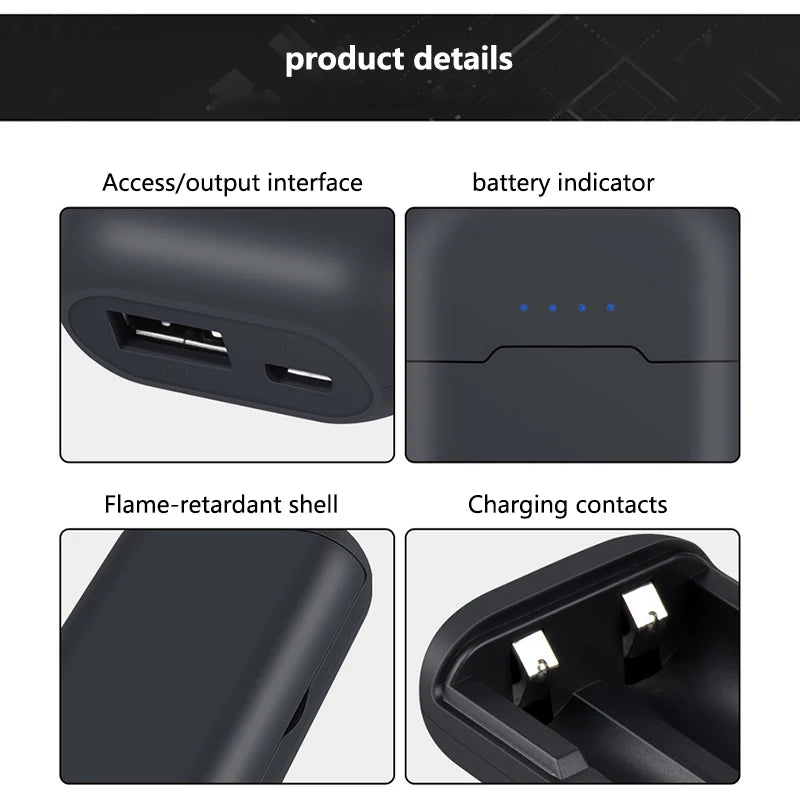 Carcasa power bank 2x18650 USB carga rápida 5V 2A sin soldadura